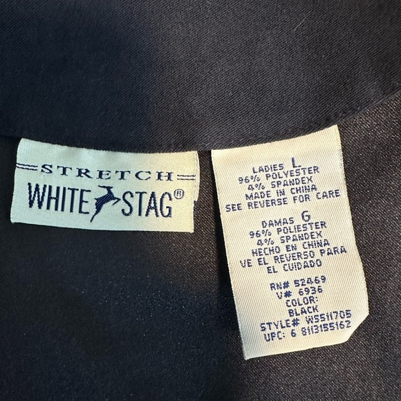 White Stag Colorblock Button Vest Black Burgundy Purple Stretch Size L - Picture 4 of 4